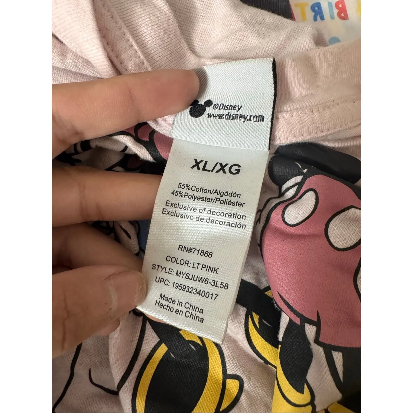 Disney Mickey & Friends T-Shirt | Minnie & Daisy Light Pink Tee Size XL - Image 6