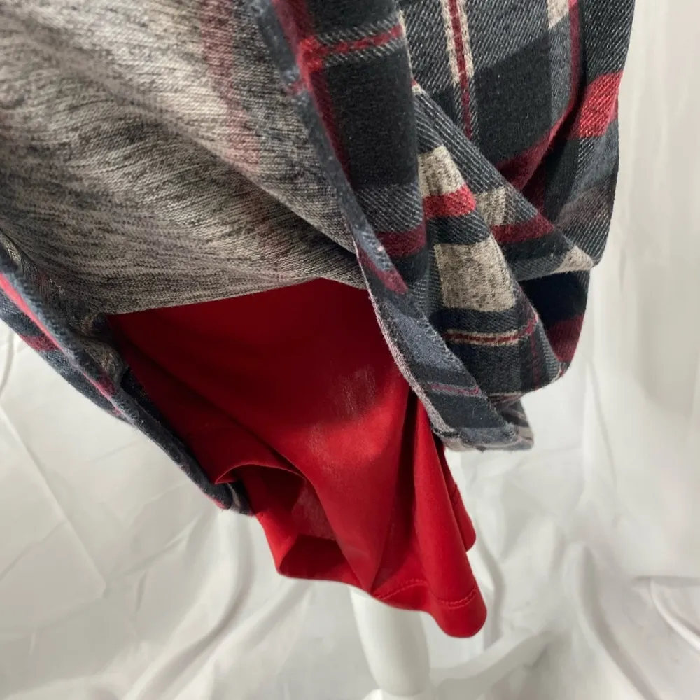 JH Collection cowl neck short sleeve plaid dress PL Gray Size undefined - Image 8