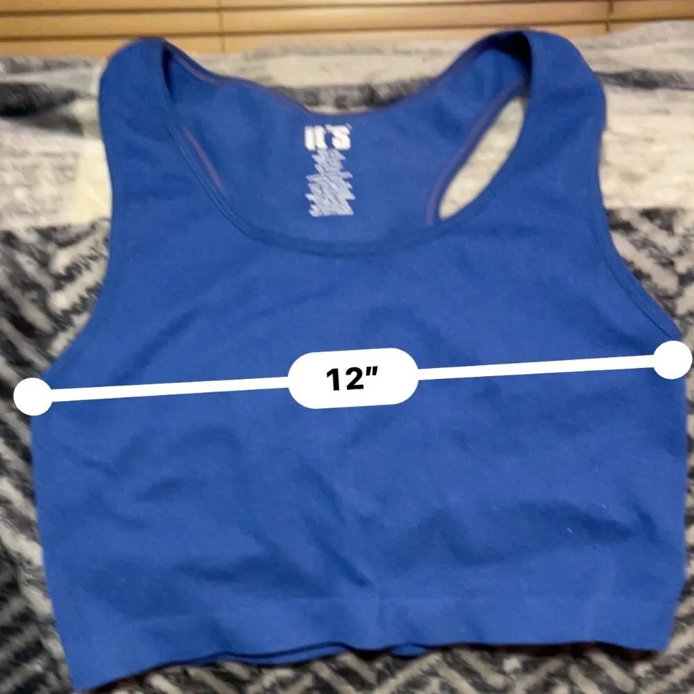 It's Blue Ribbed Sports Bra - Image 4