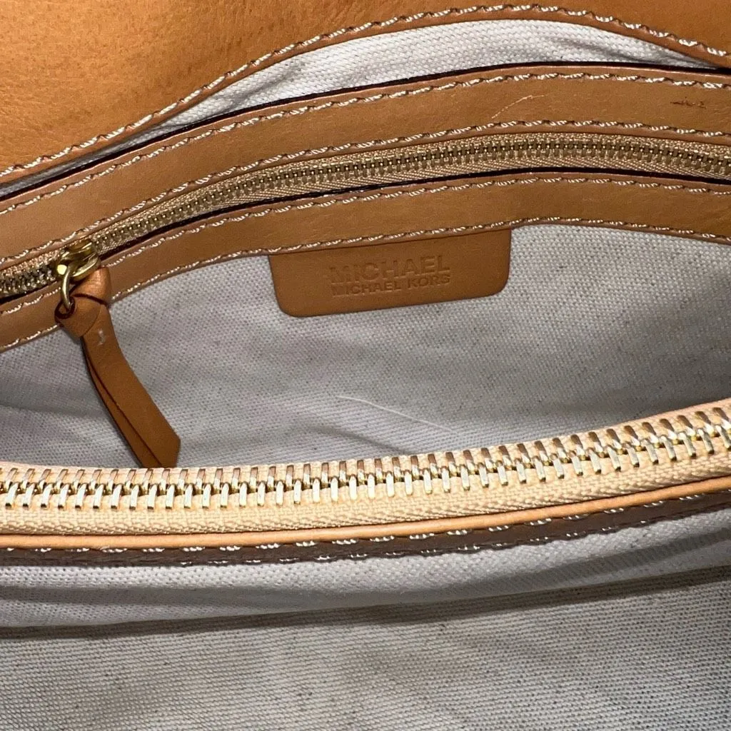 Michael Michael Kors Vintage Saddle Leather‎ Handbag with Dust Bag - Image 13