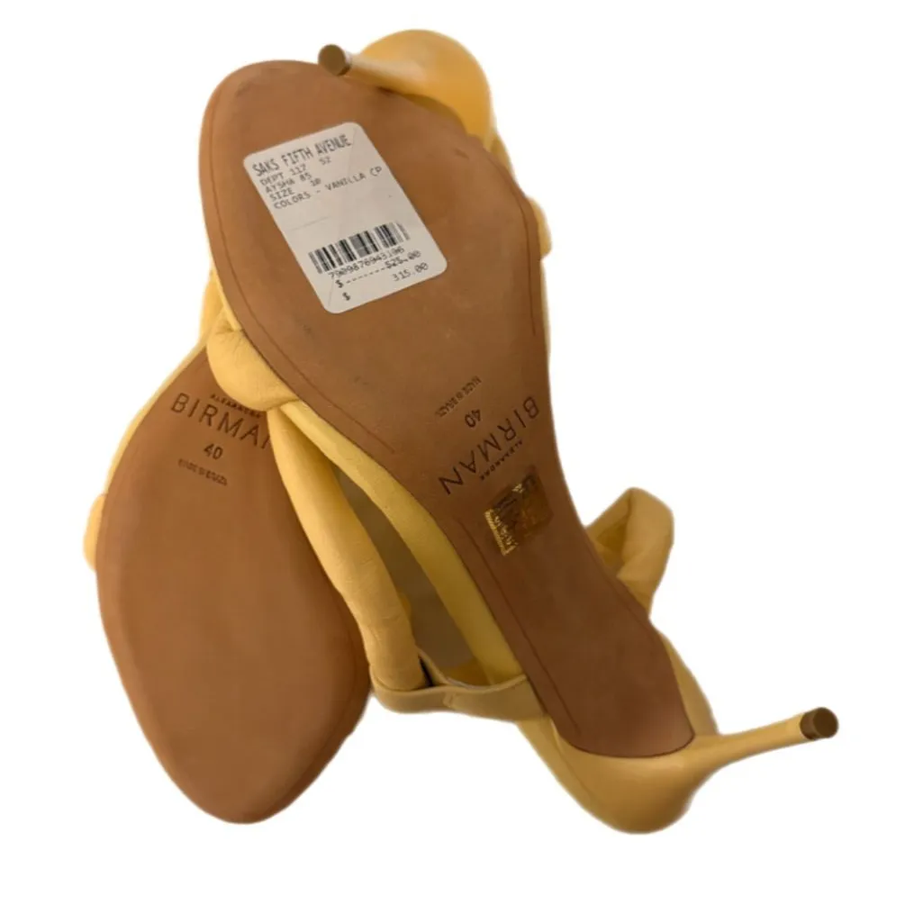 Alexandre Birman Yellow Cream Heeled Sandals - Image 4