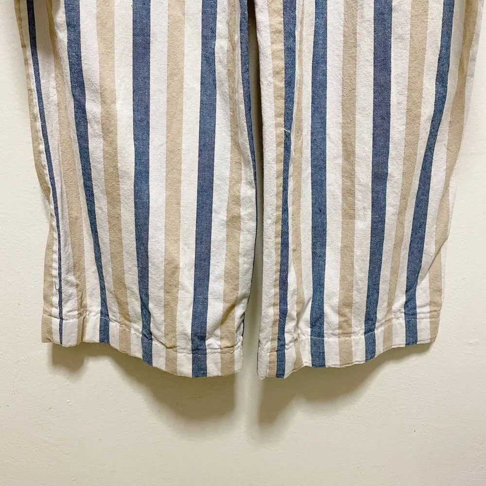 Tommy Hilfiger  Neutral Striped Linen Sleeveless Jumper - Image 2