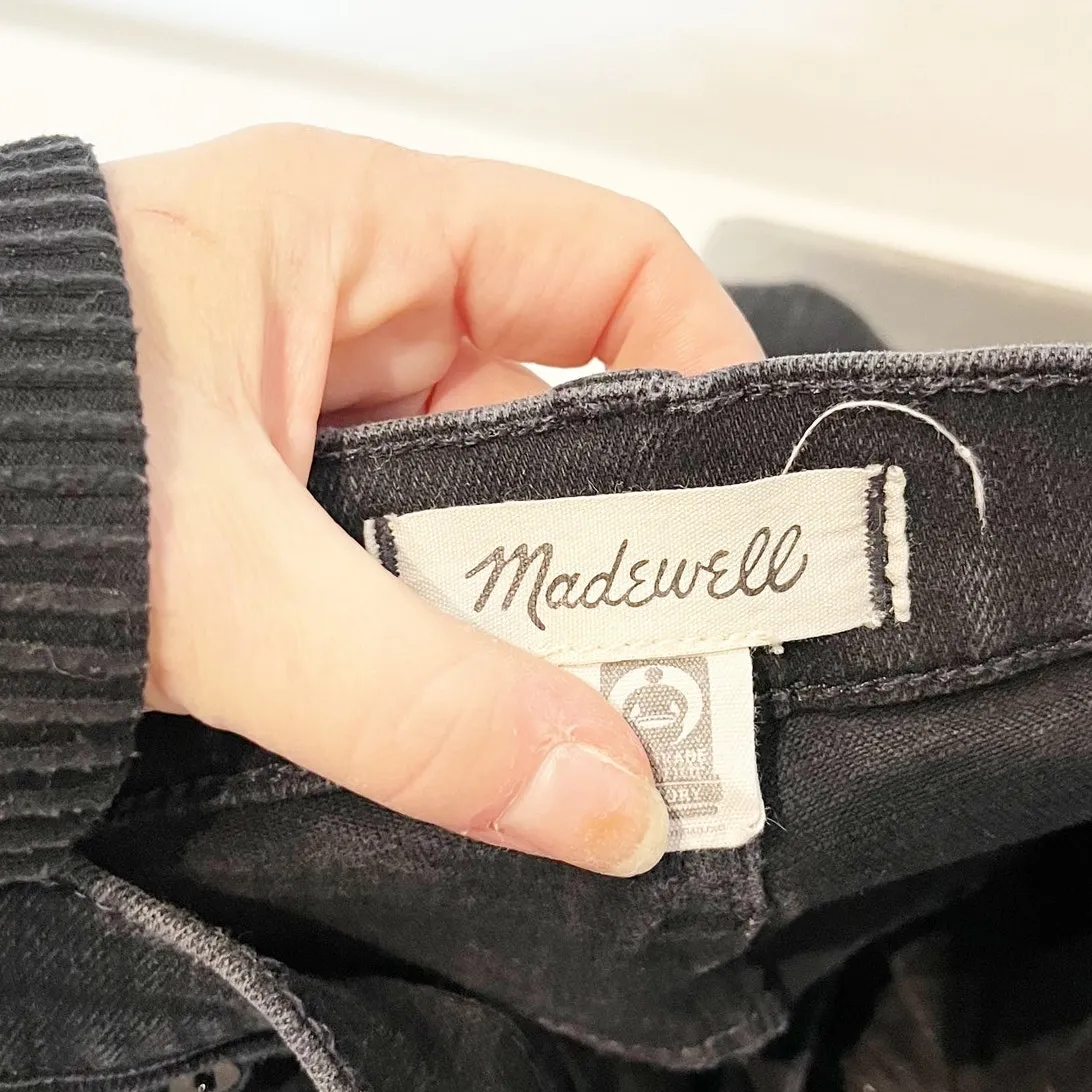 Madewell Mid Rise Kick Out Crop Flare Jeans Black 29 / 8 - Image 4