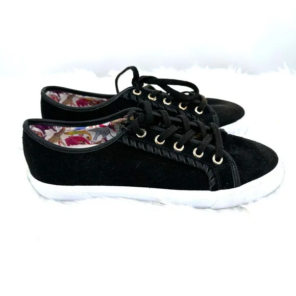 Jack Rogers‎ size 6.5 M new without box Carter black suede lace up sneakers - Image 3
