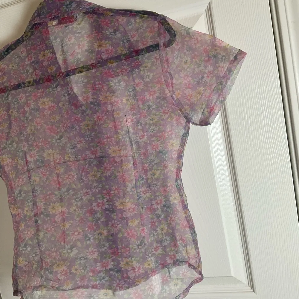 Teen Fashion woman’s Floral Sheer Button - Image 5