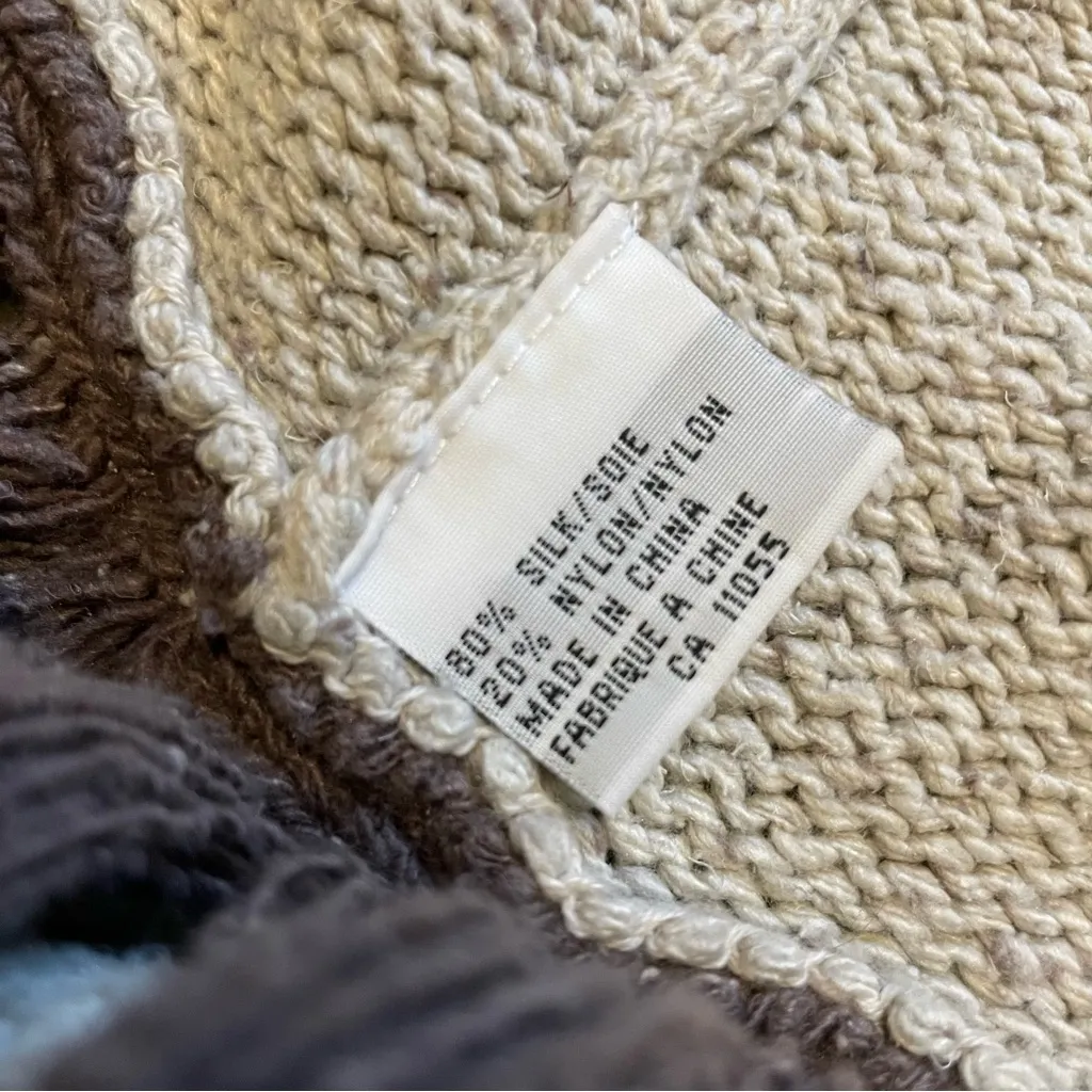 Vintage Animale Chunky Silk Knit Sweater Maxi Skirt in Oatmeal Tan XLarge Size XL - Image 3