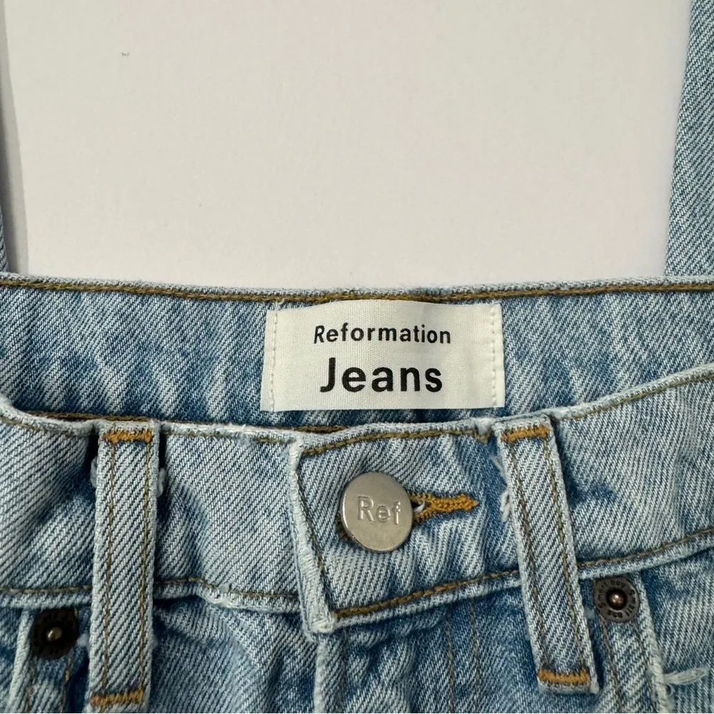 Reformation Tahoe Destroyed Stevie Ultra High Rise Jean Size 25 - Image 5