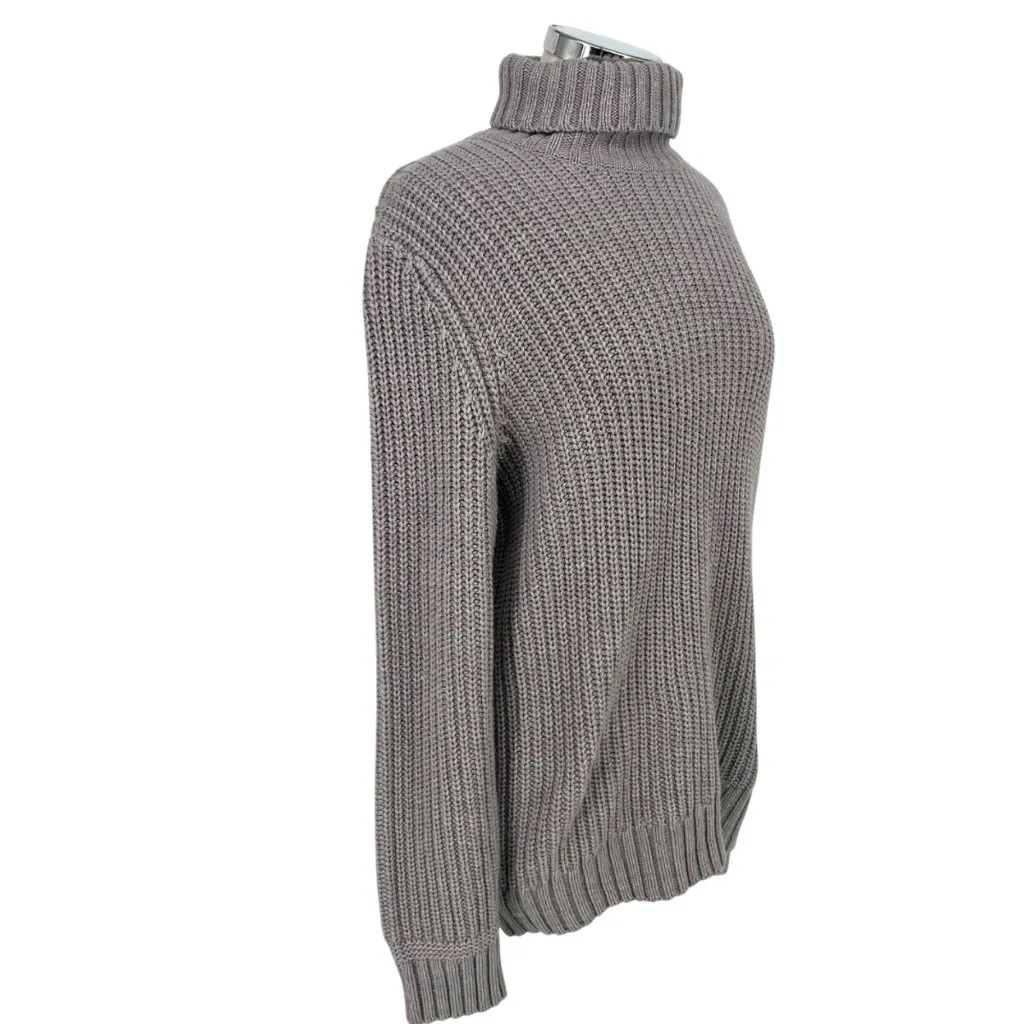 Bershka Chunky Turtleneck Sweater Gray Size Medium - Image 6