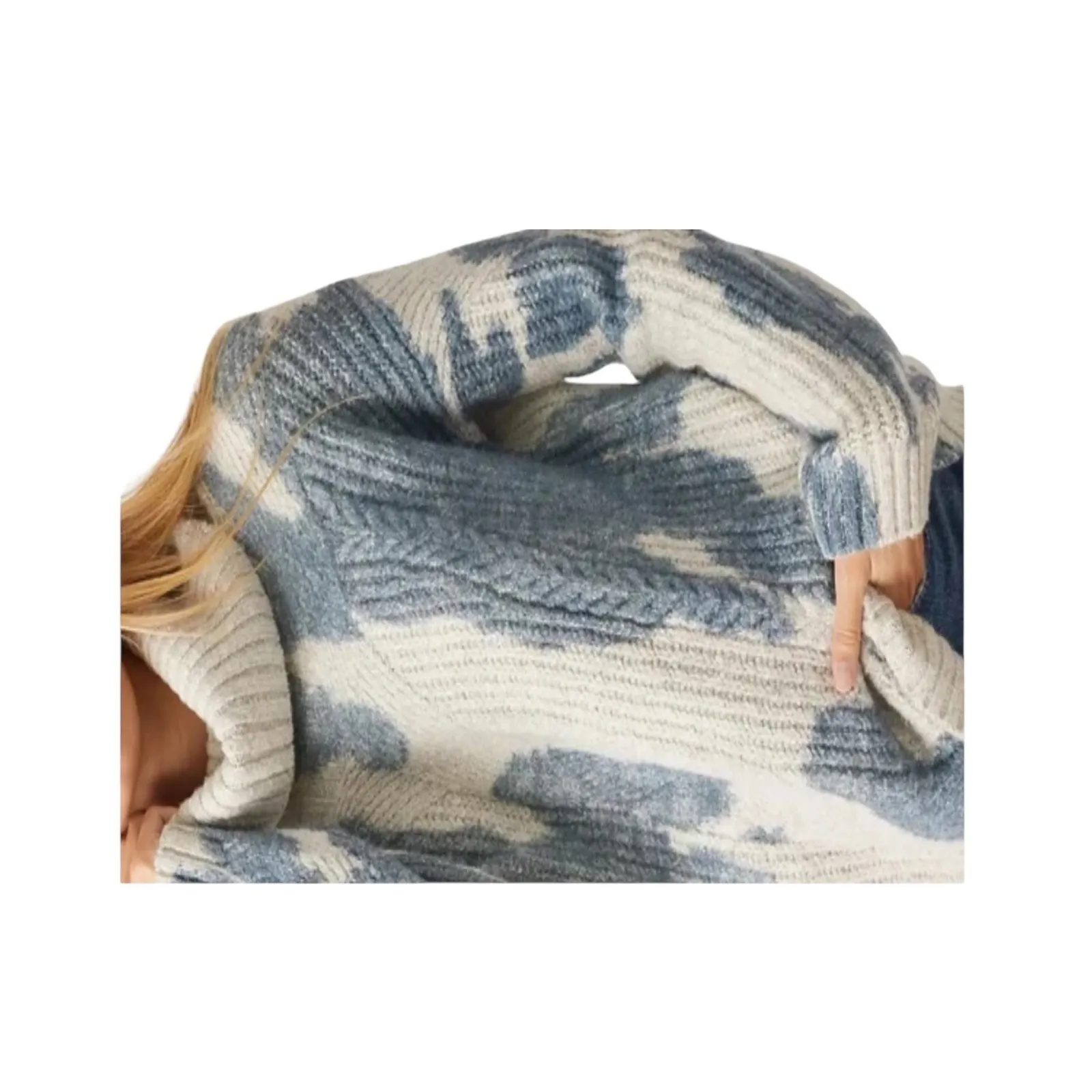 ANTHROPOLOGIE PILCRO Spotted Turtleneck Chunky Oversized Sweater Size M - Image 9