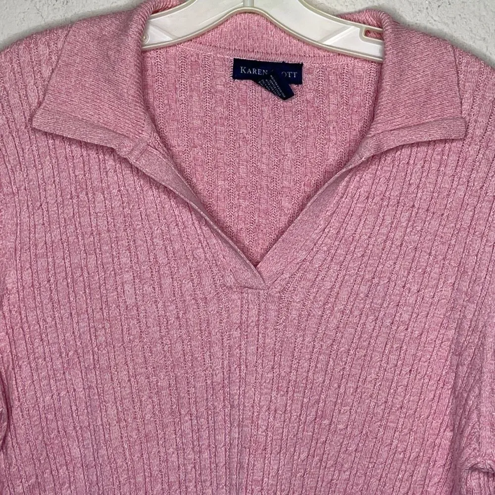 Karen Scott Sweater Pink‎ - Image 2