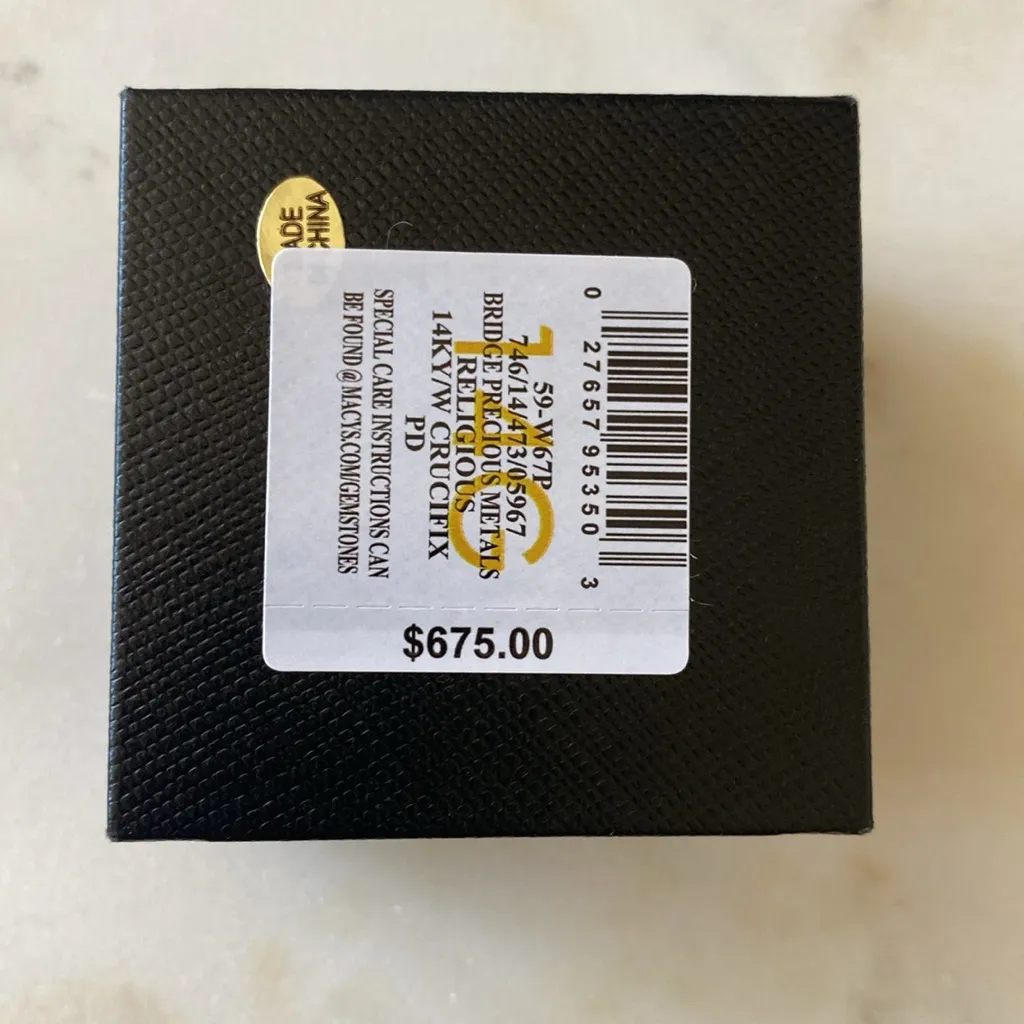 NWT Crucifix Cross 18" Pendant Necklace in 14k Two - Image 10