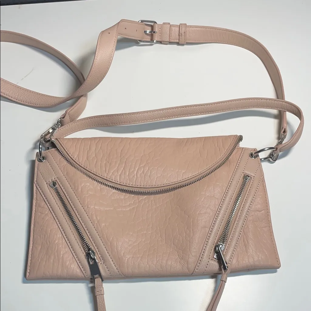 Vince Camuto  Blush Leather Crossbody‎ Bag - Image 3