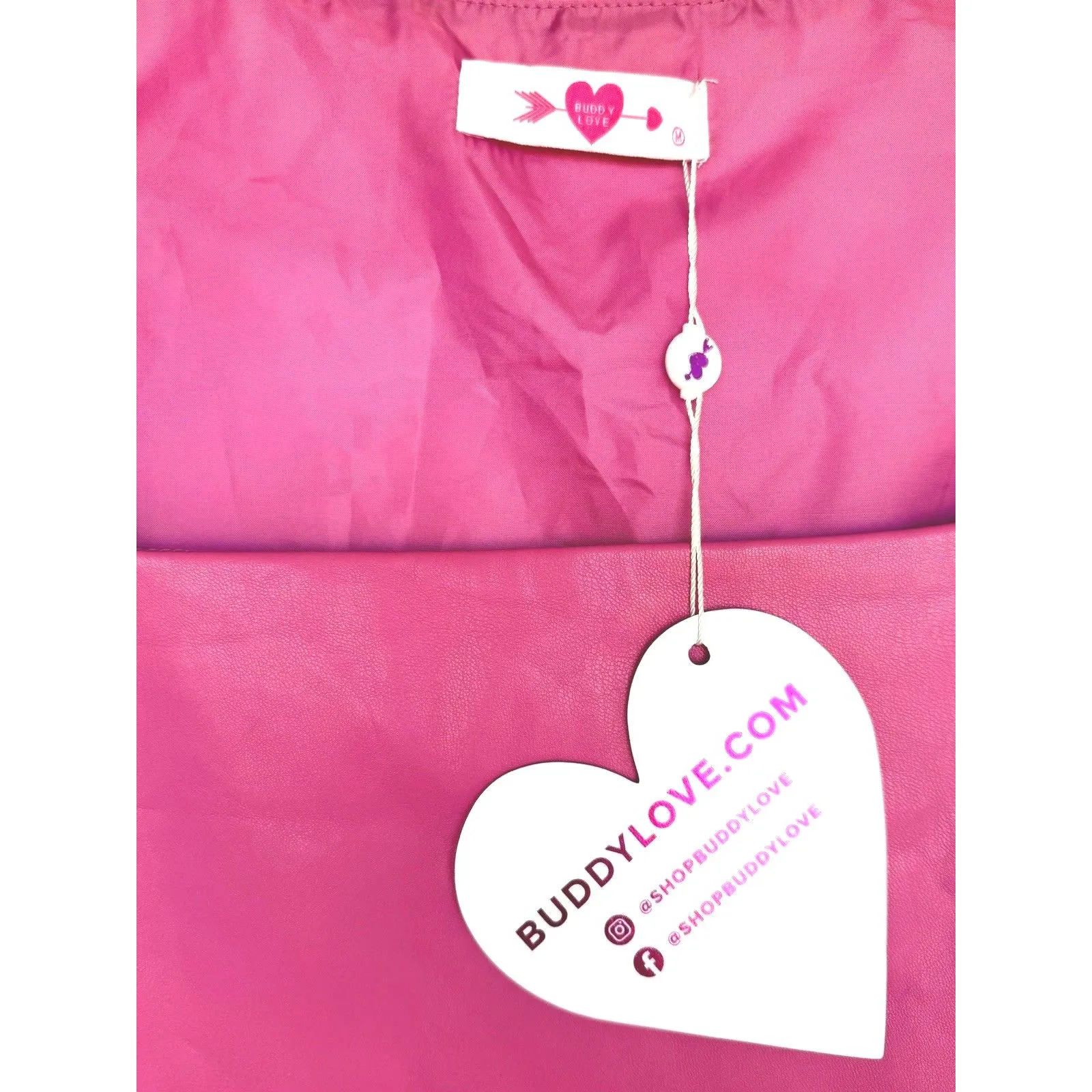 Vegan Leather cropped tank top Pink Size M Buddy Love Manning New Size M - Image 3