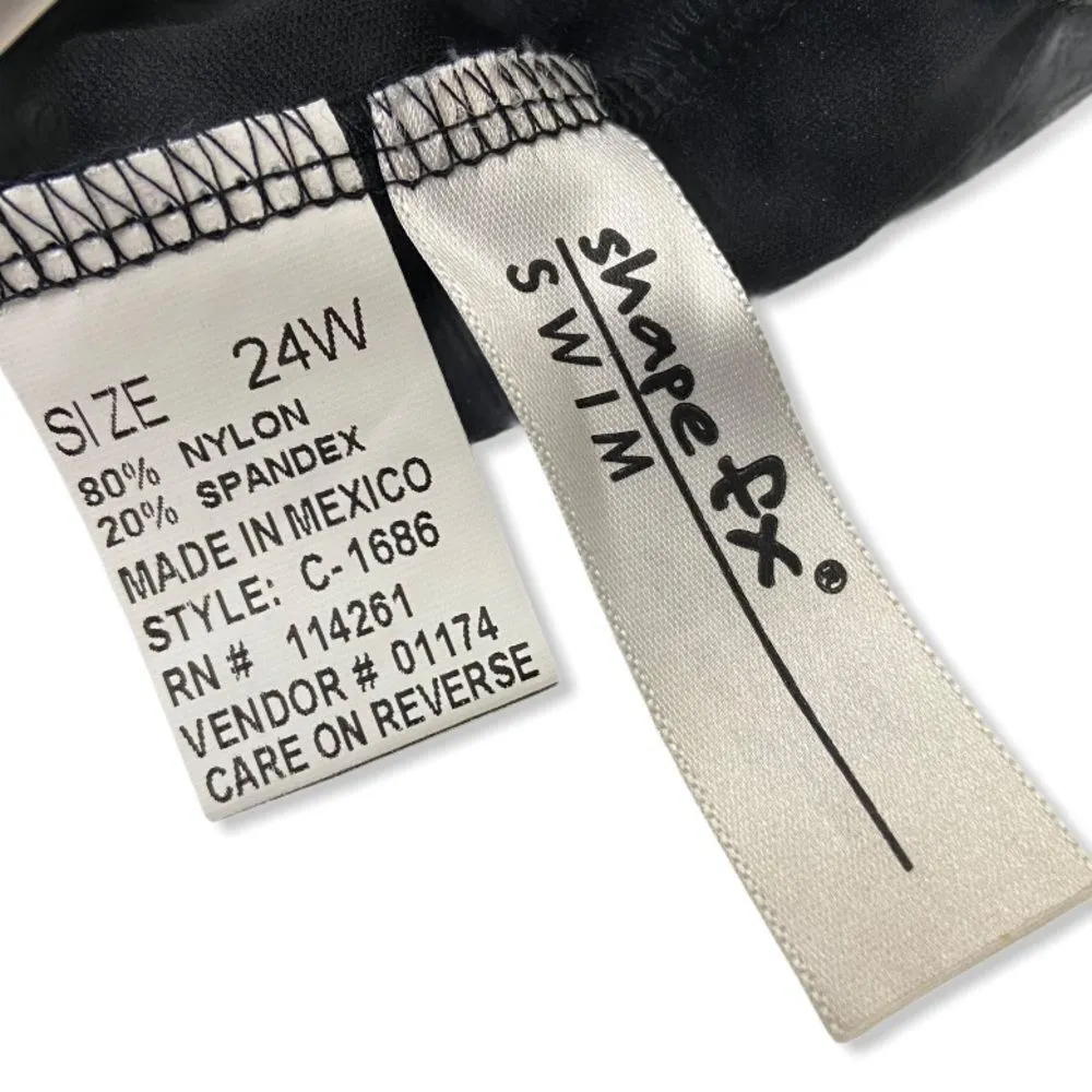 Shape FX Slimming Black One Piece Swimsuit - Image 6