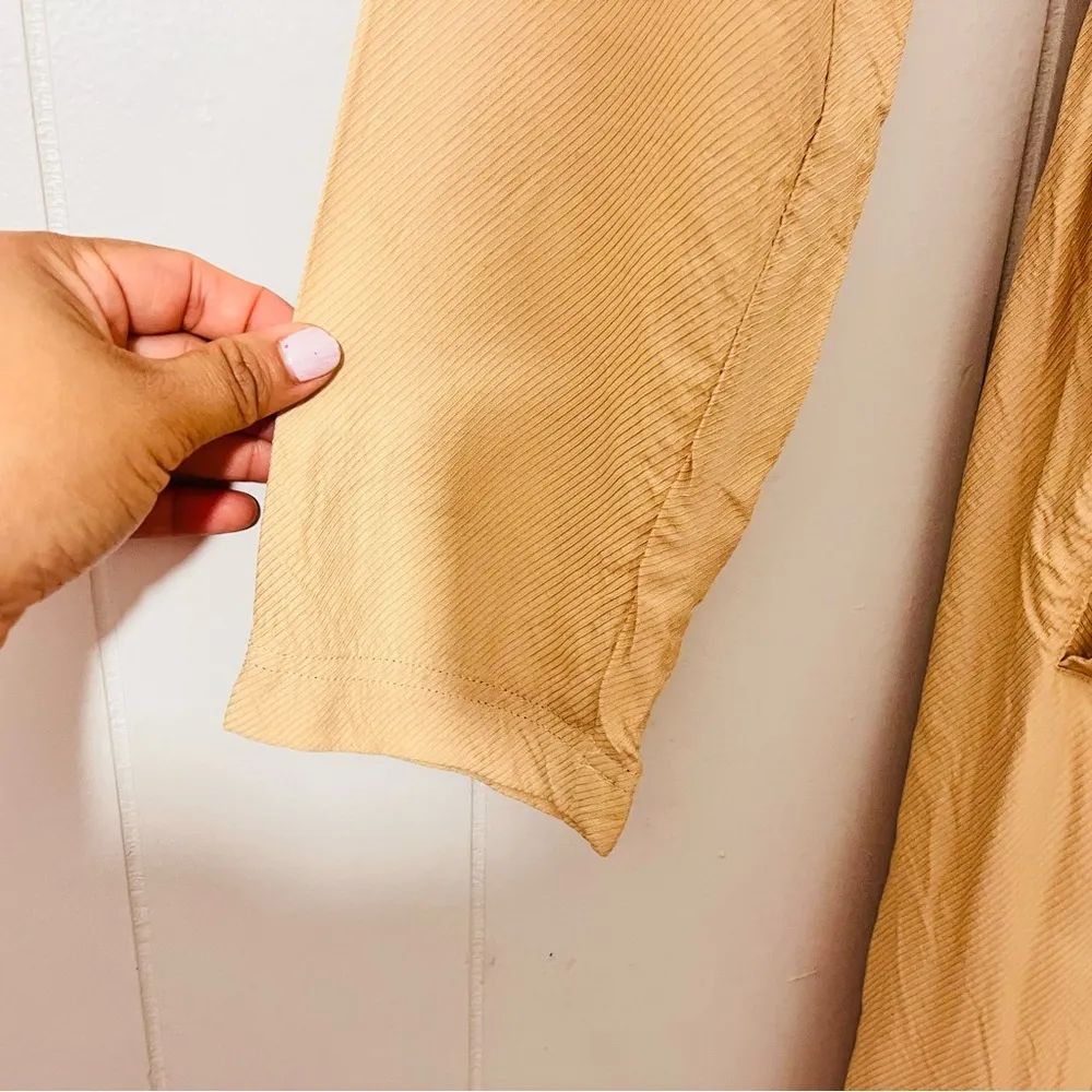 Tularosa Dress Tan Button Up Long Sleeve Maxi Dress Size S - Image 3