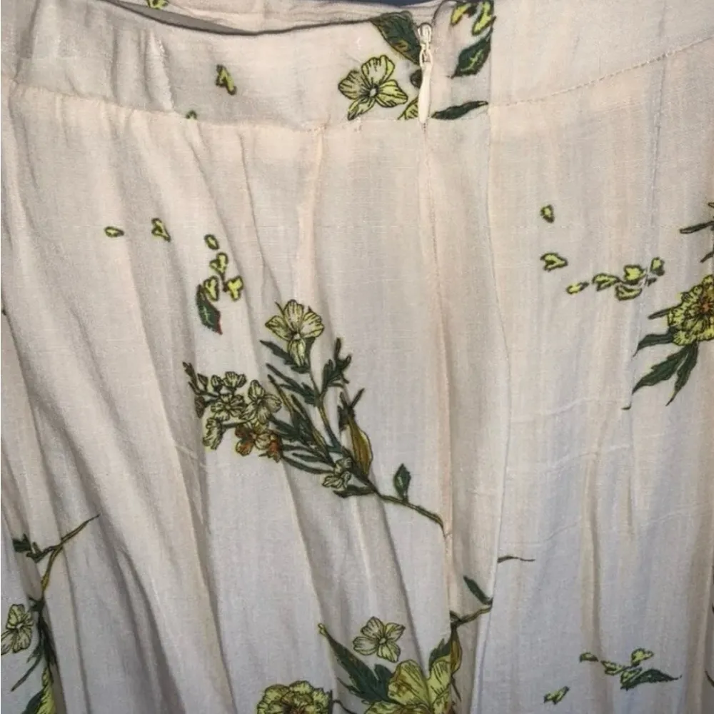 Floral Maxi Skirt and Crop Top Set Yellow Size L - Image 6