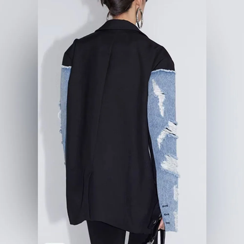 Monika Temperament Jacket Blue/Black Small NWT IN PACKAGE Black - Image 3