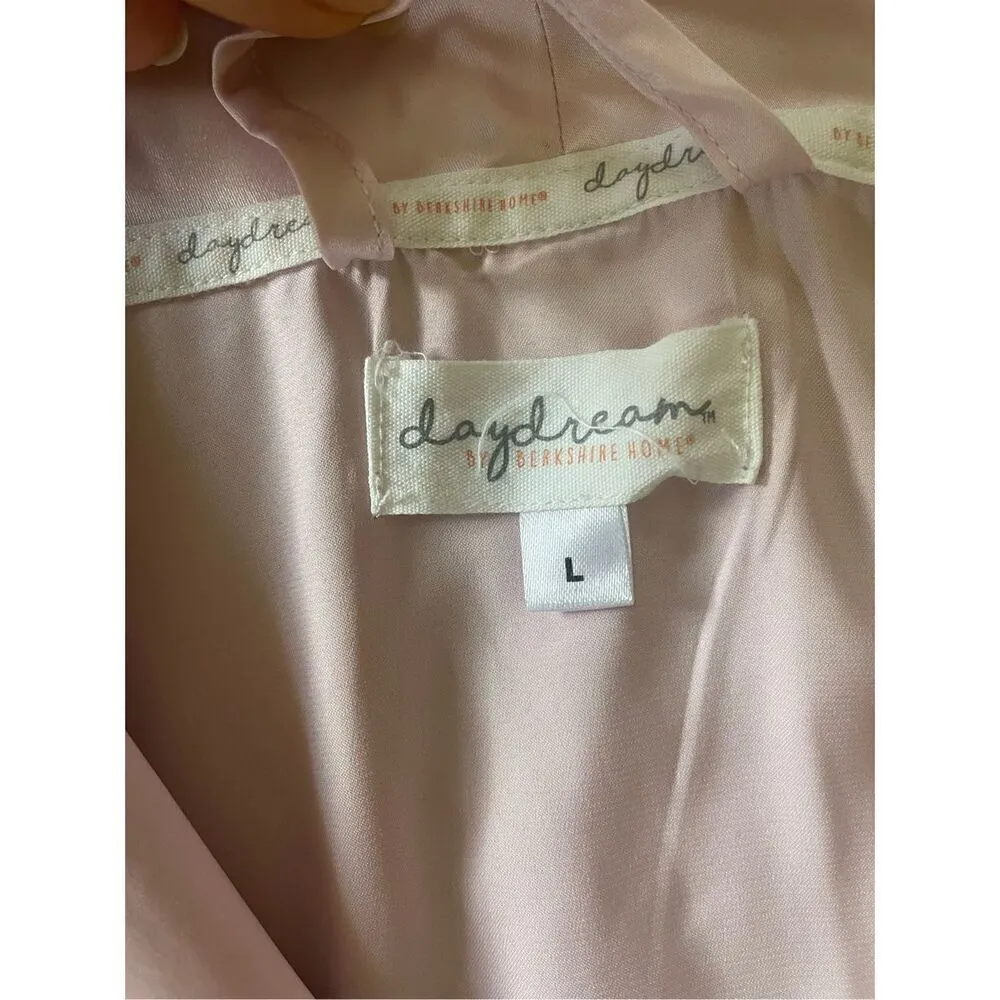 NWOT Daydream By Berkshire Home Womens Pink Satin Robe Size L - Image 2