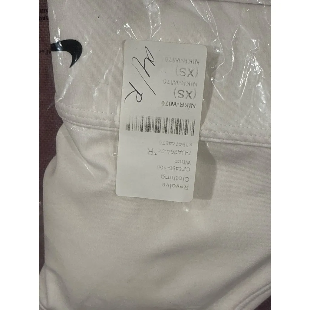 Nike Swoosh Long Line Bra in White XSmall New Womens Gym Crop Top - Image 9