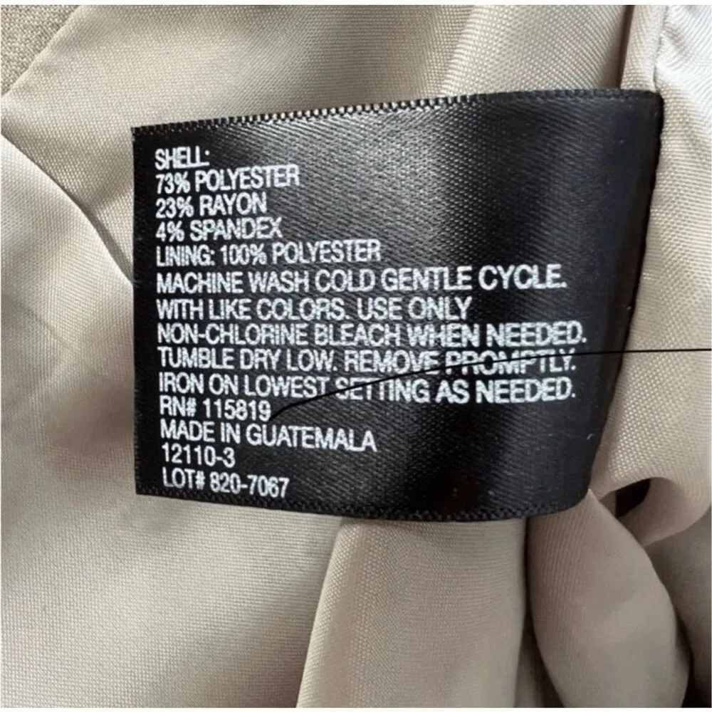 Worthington Straight Career Business Office Short Skirt Size12 Beige Pockets - Image 7