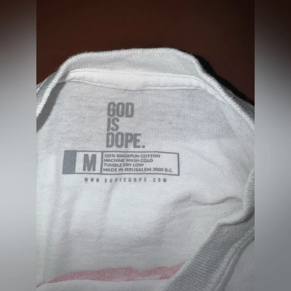 God Is Dope Graphic Tee White Size M - Image 5