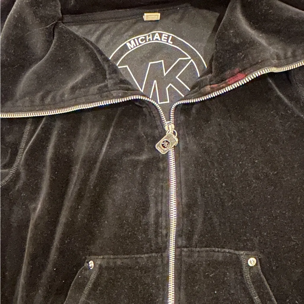 Michael Kors Velour Velvet Bomber Track Jacket - Image 8