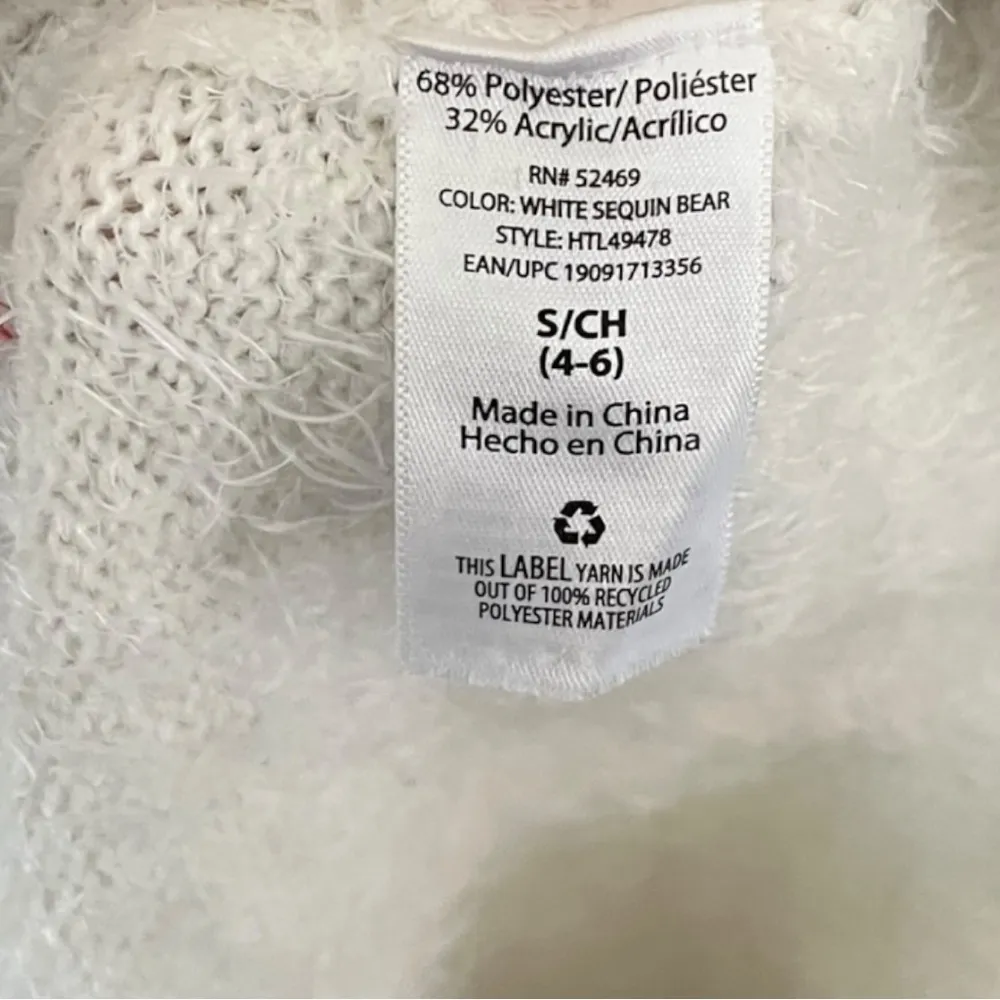 HOLIDAY TIME White Polar Bear Long Sleeve Relaxed Fit Sweater Small | EUC - Image 8