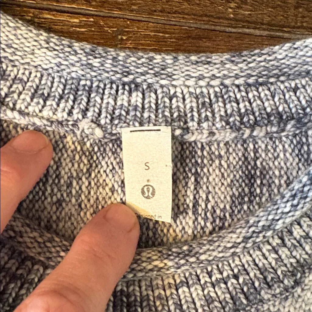 Lululemon Boxy Cotton Blend Sweater Night Sea True Navy Size Small EUC Gorpcore - Image 7