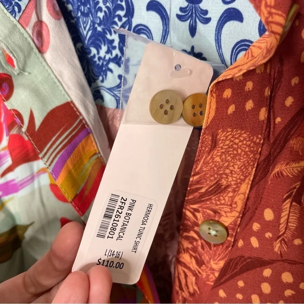Soft Surroundings Hermosa Tunic Shirt Multi Print Large 102 - Image 7