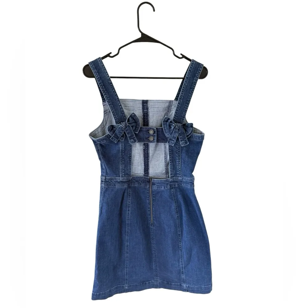 Madewell NEW Denim Apron Bow-Back Dress - Image 3