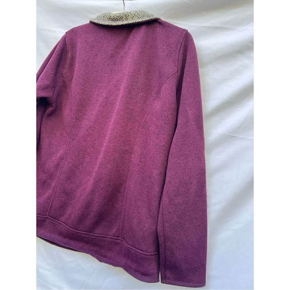 Eddie Bauer Purple 1/4 Zip Pullover Sweater Woman’s Size Medium - Image 8