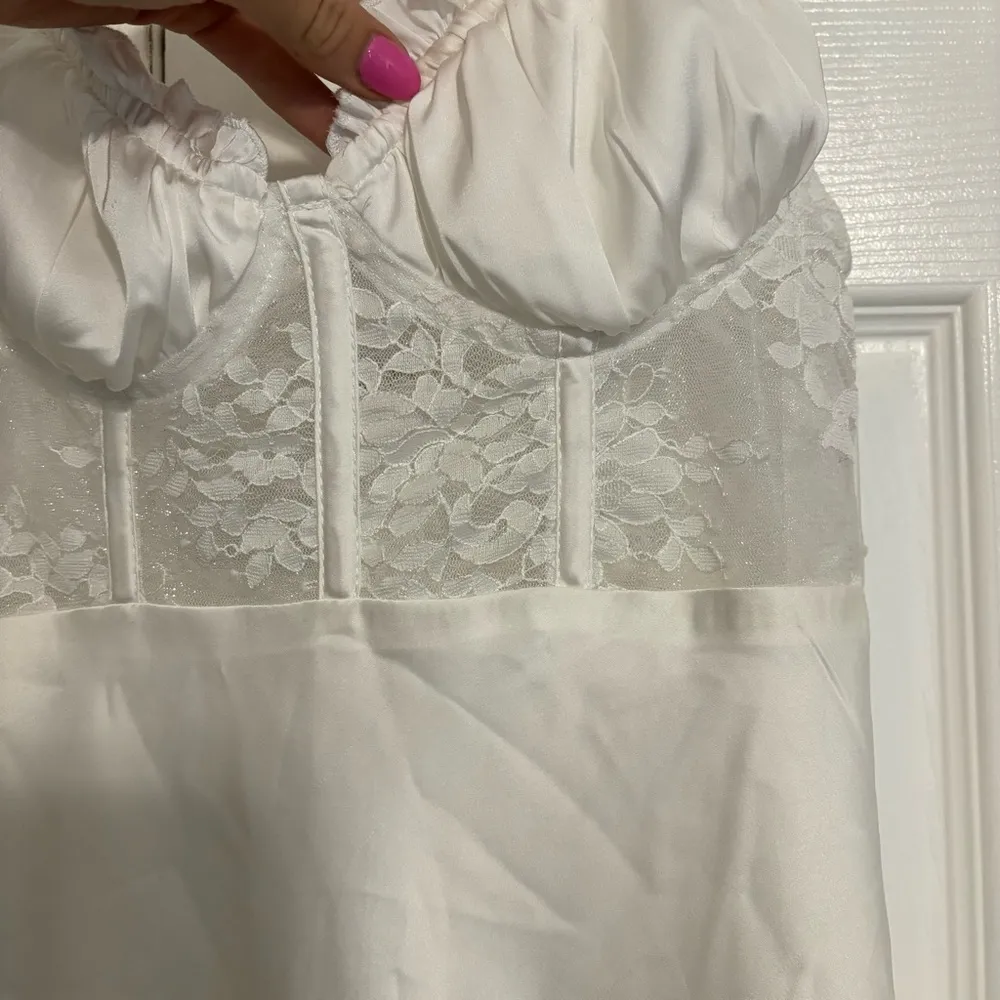 Selfie Leslie White Lace Mini Dress - Image 4