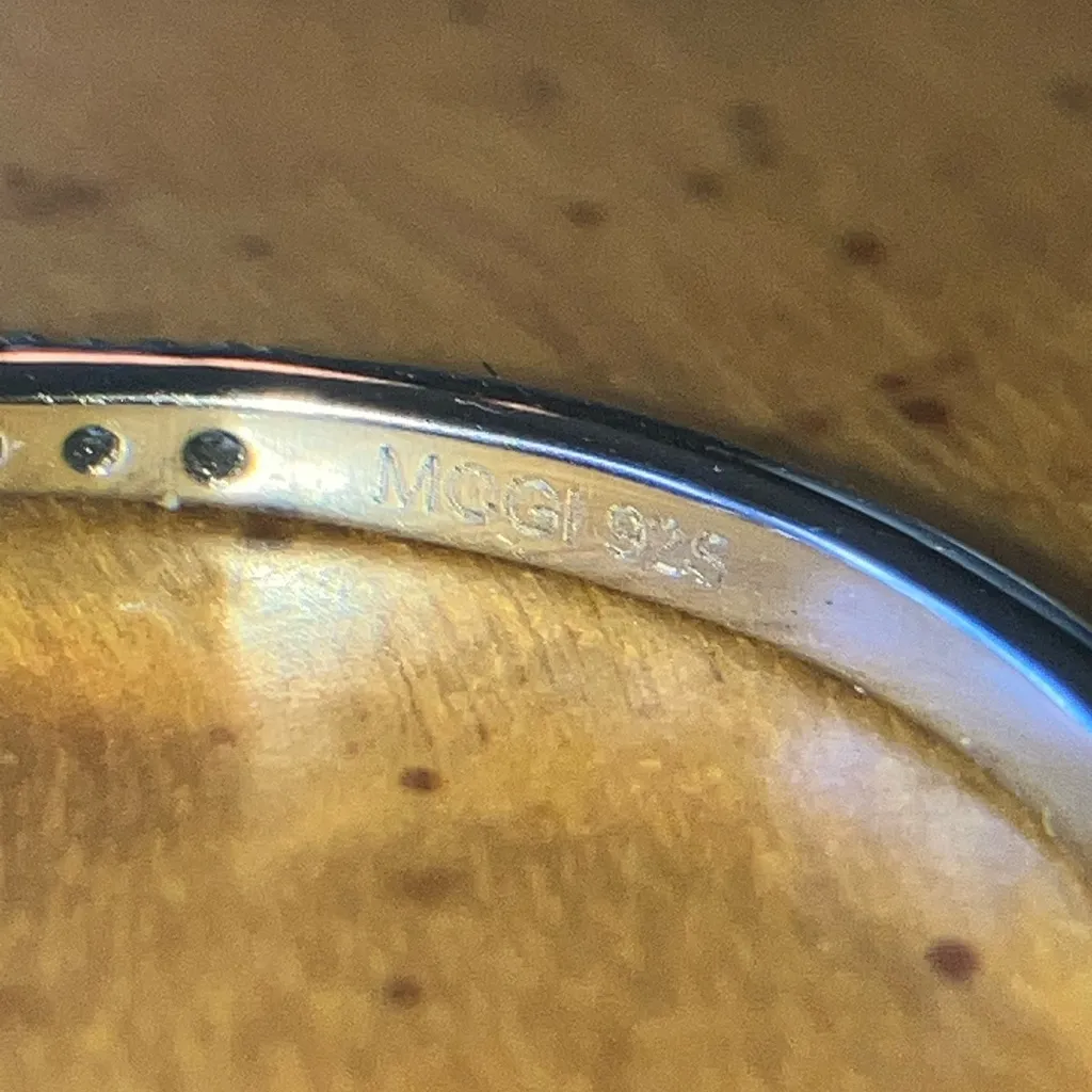 Natural Ethiopian Opal Sterling Silver Ring Set Size 9 - Image 10