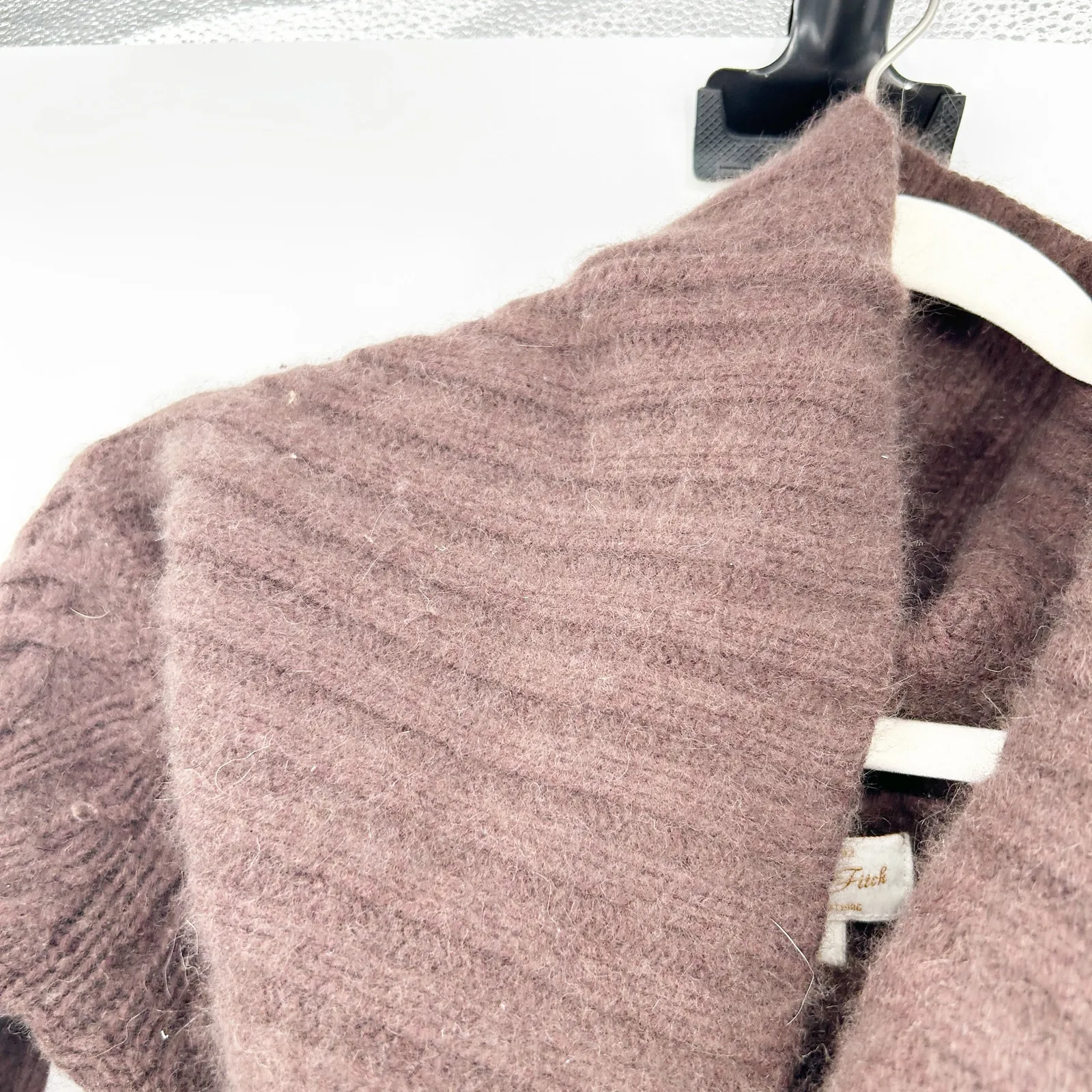 Abercrombie & Fitch Womens Vintage Wool Cashmere Blend Cable Knit‎ Sweater Large - Image 5