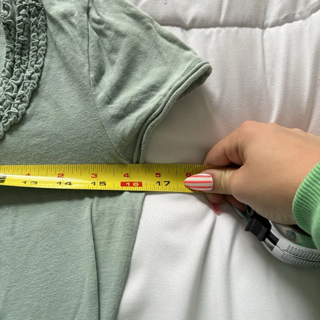 Vintage 90s Y2K Mint Green Womens Size 6 Green T Shirt Baby Tee Round Neck - Image 5