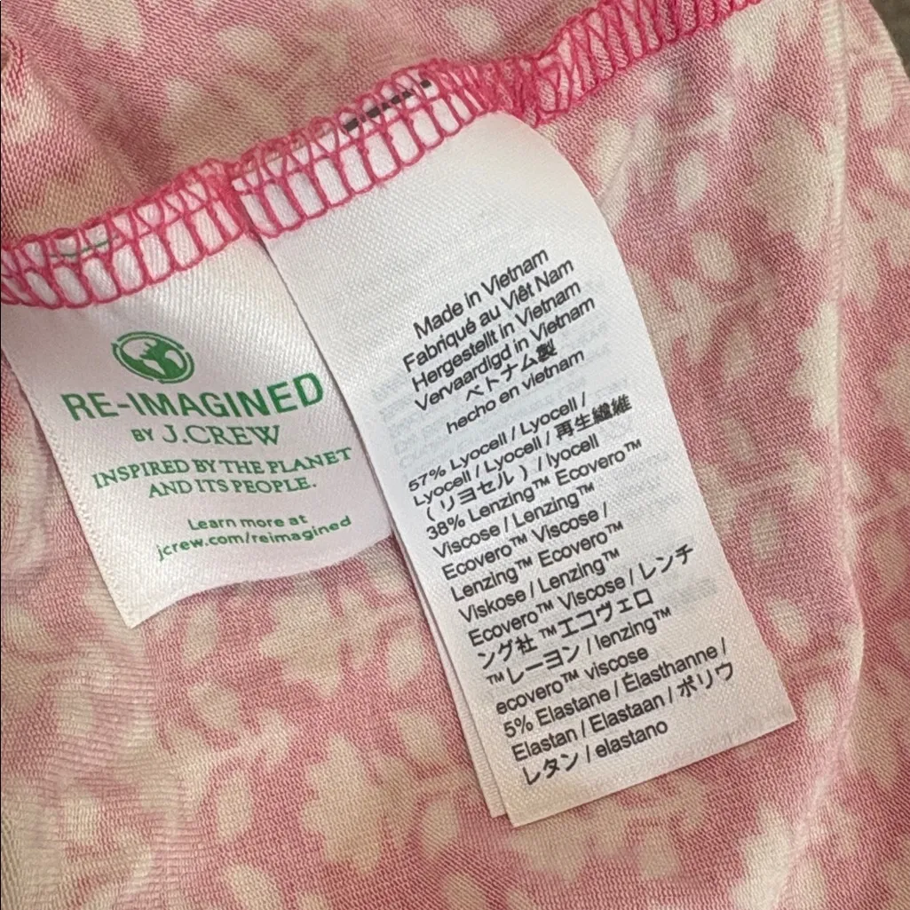 J Crew Eco Dreamiest Pajama Top in Pink Stamp Floral Small - Image 6