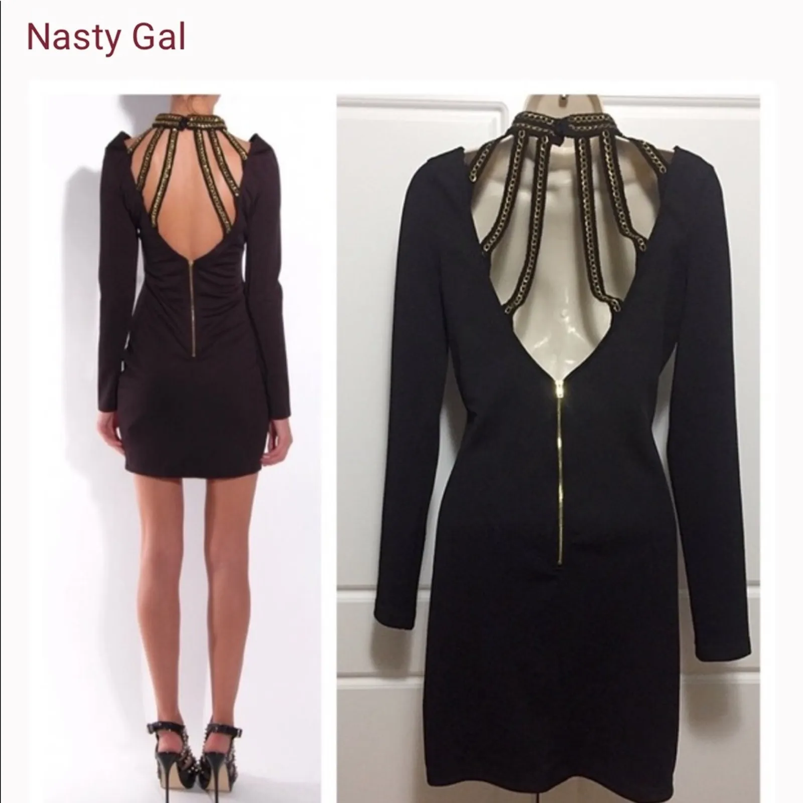 NastyGal cage collar dress - Image 3