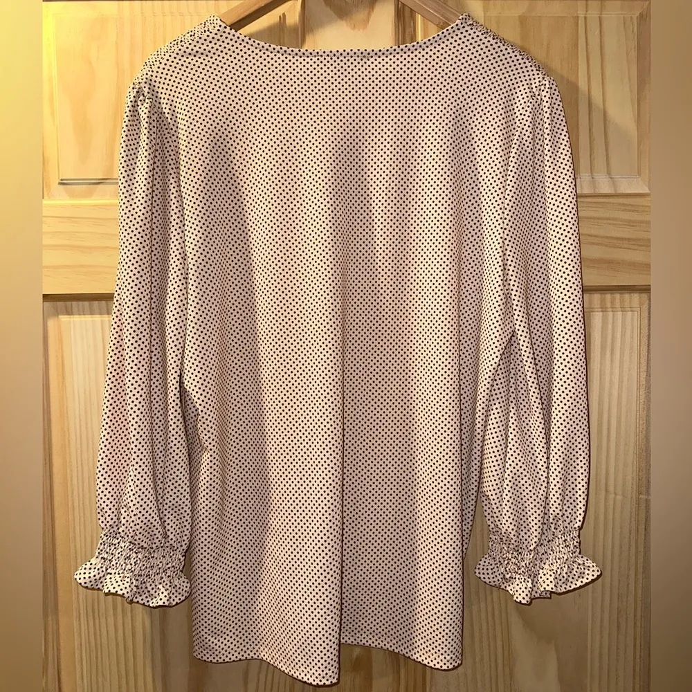 Elegant Pink Polka Dot Blouse - Image 5