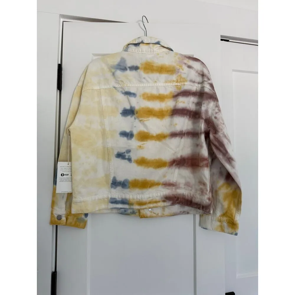 $175 New Etica June Denim Tie Dye Jacket - Image 10