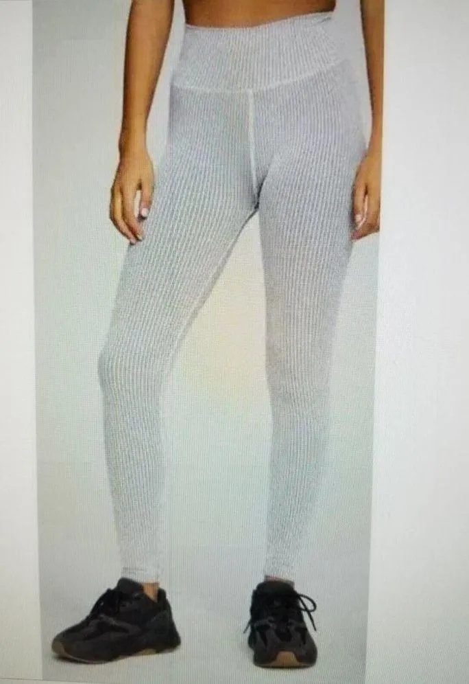 GOOD AMERICAN seamless ribbed legging White Blue/Black S/M = 1/2 - Image 2