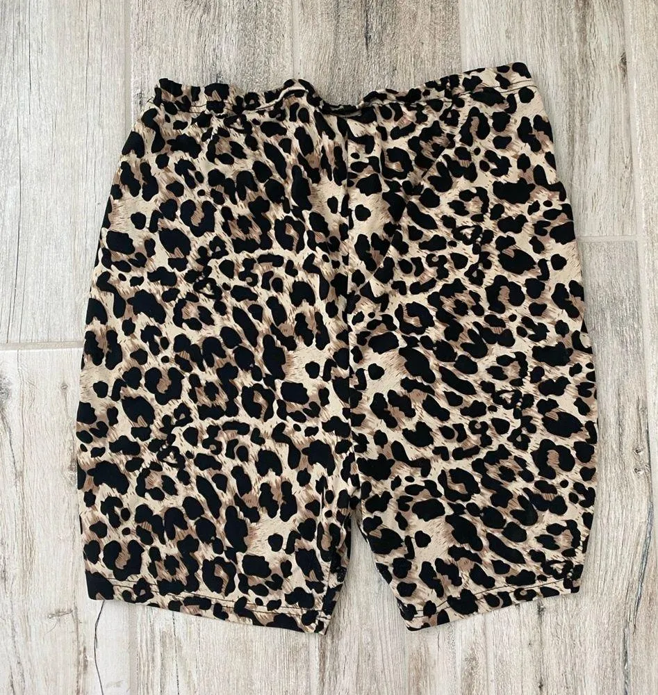 SheIn  Leopard Highwaisted Biker Shorts With Drawstrings - Image 2