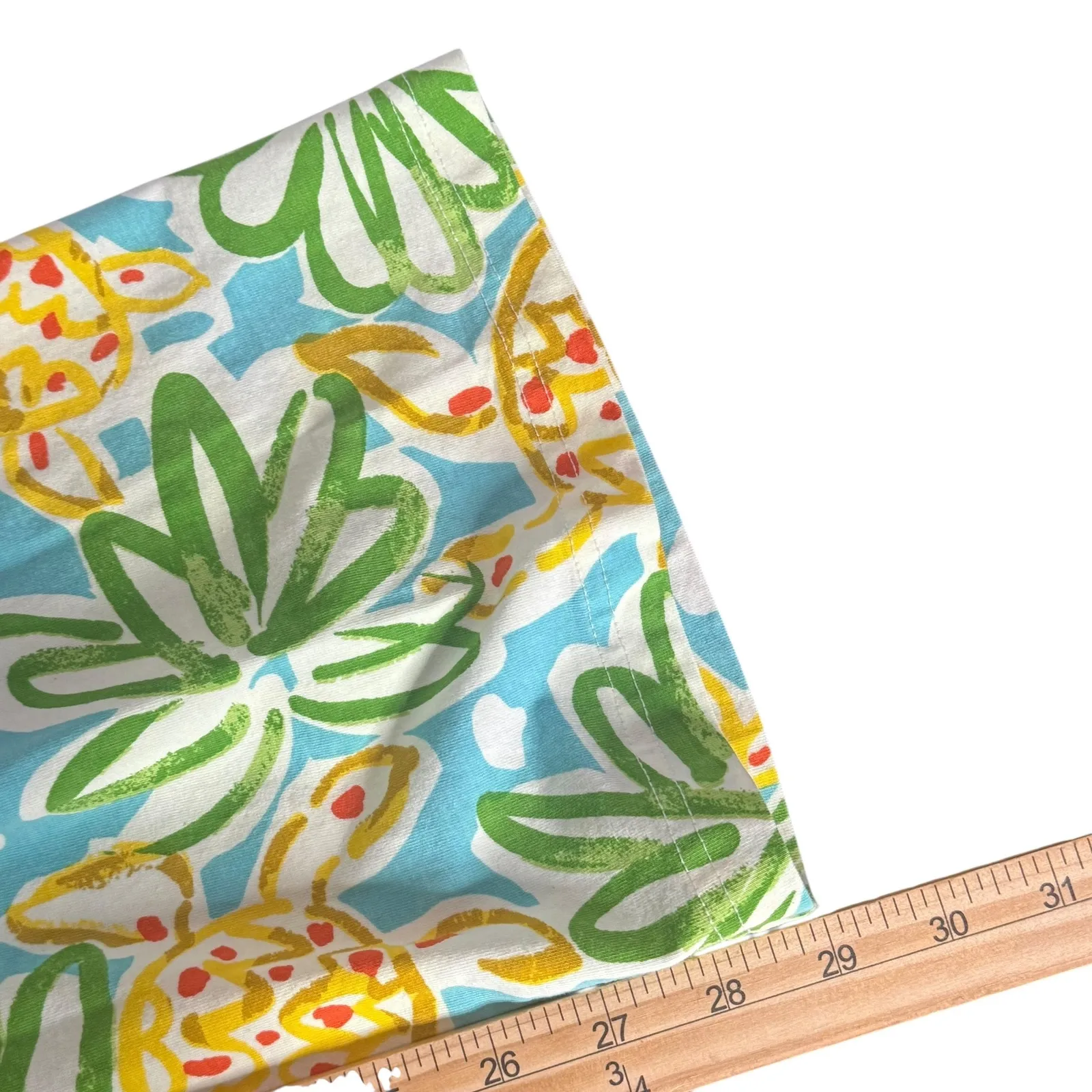 Barbara Gerwit Turtle Palm Tree Print Pull On Pants Size S Colorful Resort Wear Blue - Image 9