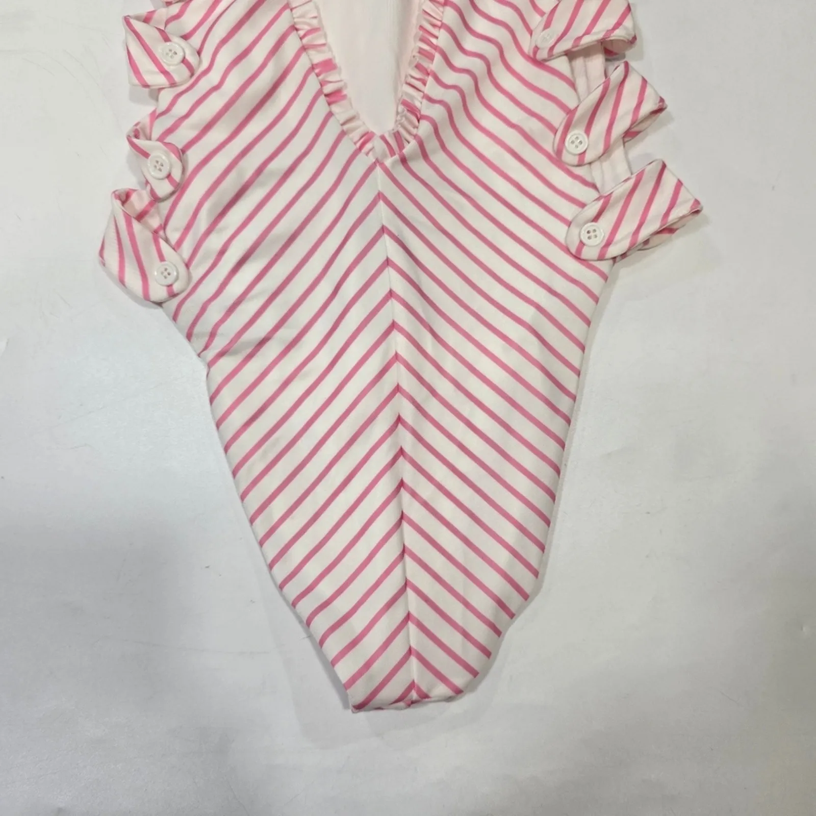 Tularosa Bettie One Piece in Pink & White Stripe XXS - Image 9