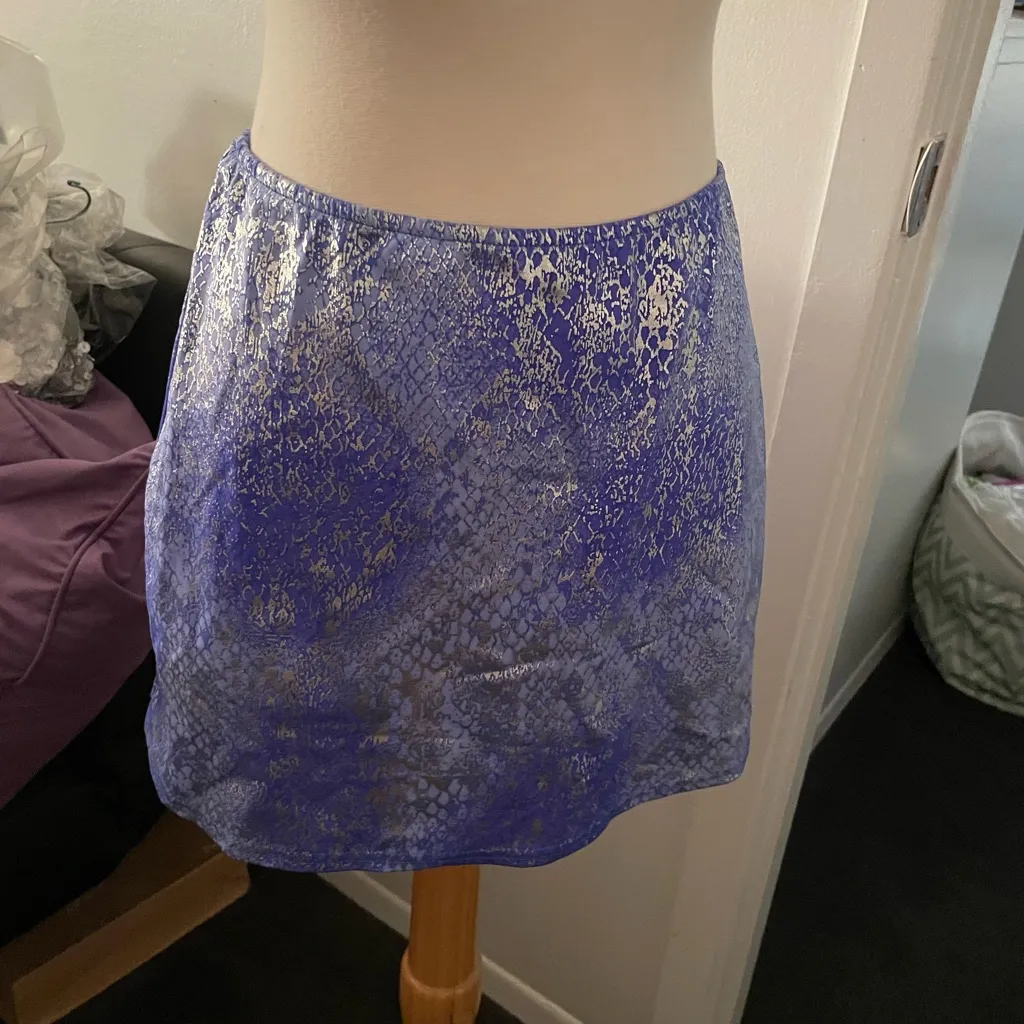 VENUS METALLIC SILVER & BLUE SWIM COVER-UP - Image 3