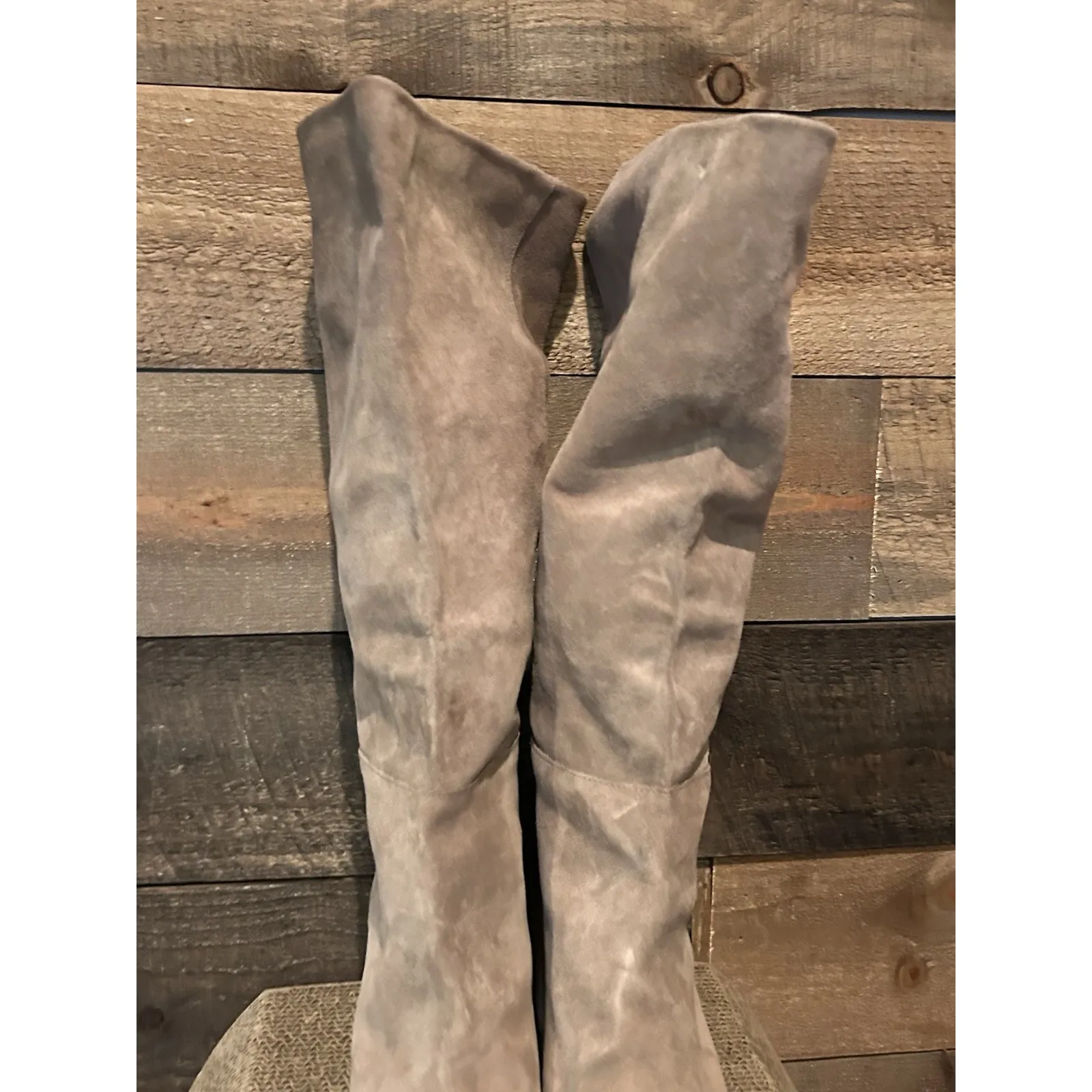 Chinese‎ laundry krafty Tan suede block heel Boots Size 10 Made In Brazil - Image 4