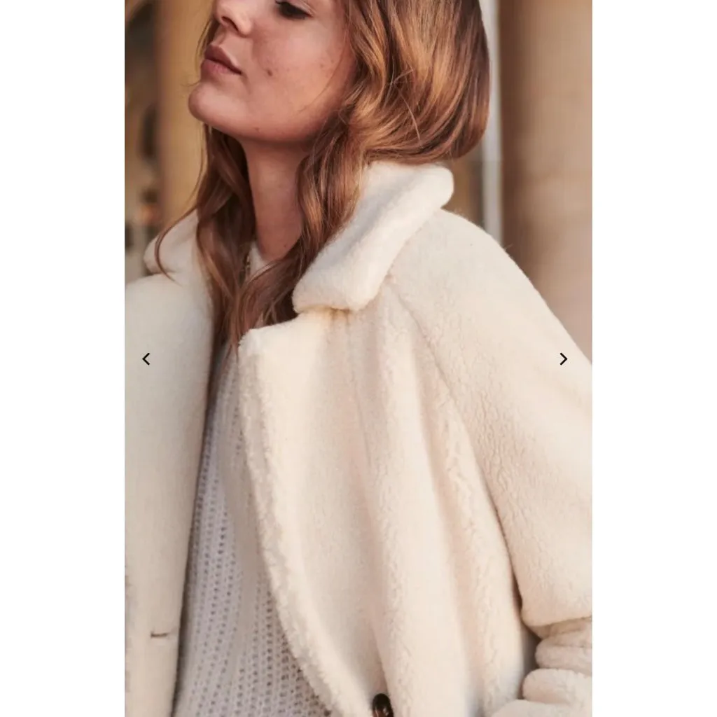 NWT SÉZANE ISÉE COAT White WOOL soft SZ42 us10 bust44 - Image 9