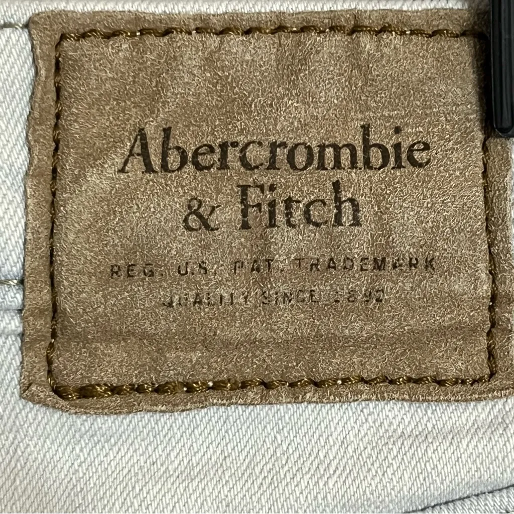 Women’s Abercrombie &‎ Fitch Super Skinny Size 28 X 30 White Denim Jeans - Image 10