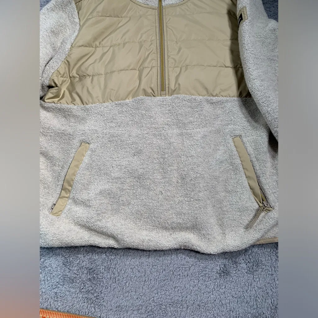 Prana wooly bird fleece half zip jacket Beige and Cream sandstone XL - Image 3