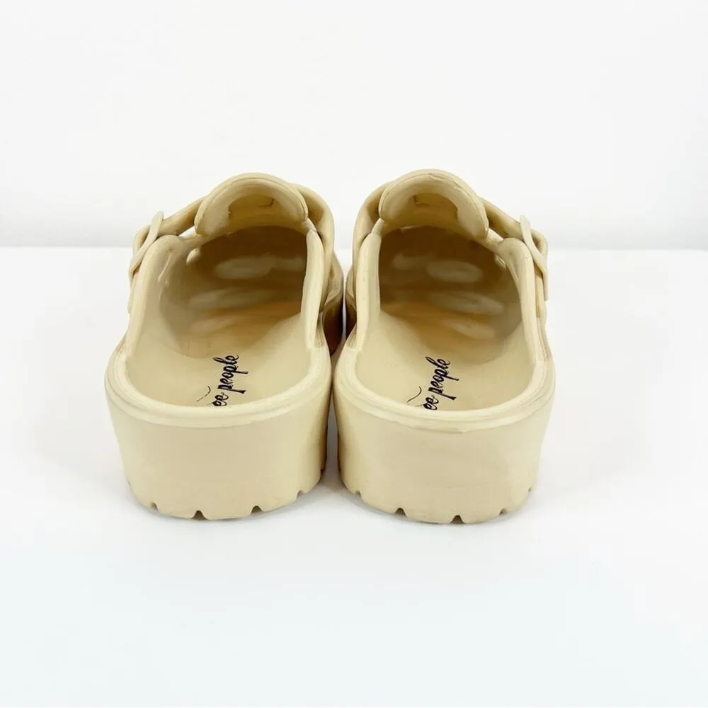 Free People Karlie Buckle Clogs 6 Tan - Image 6