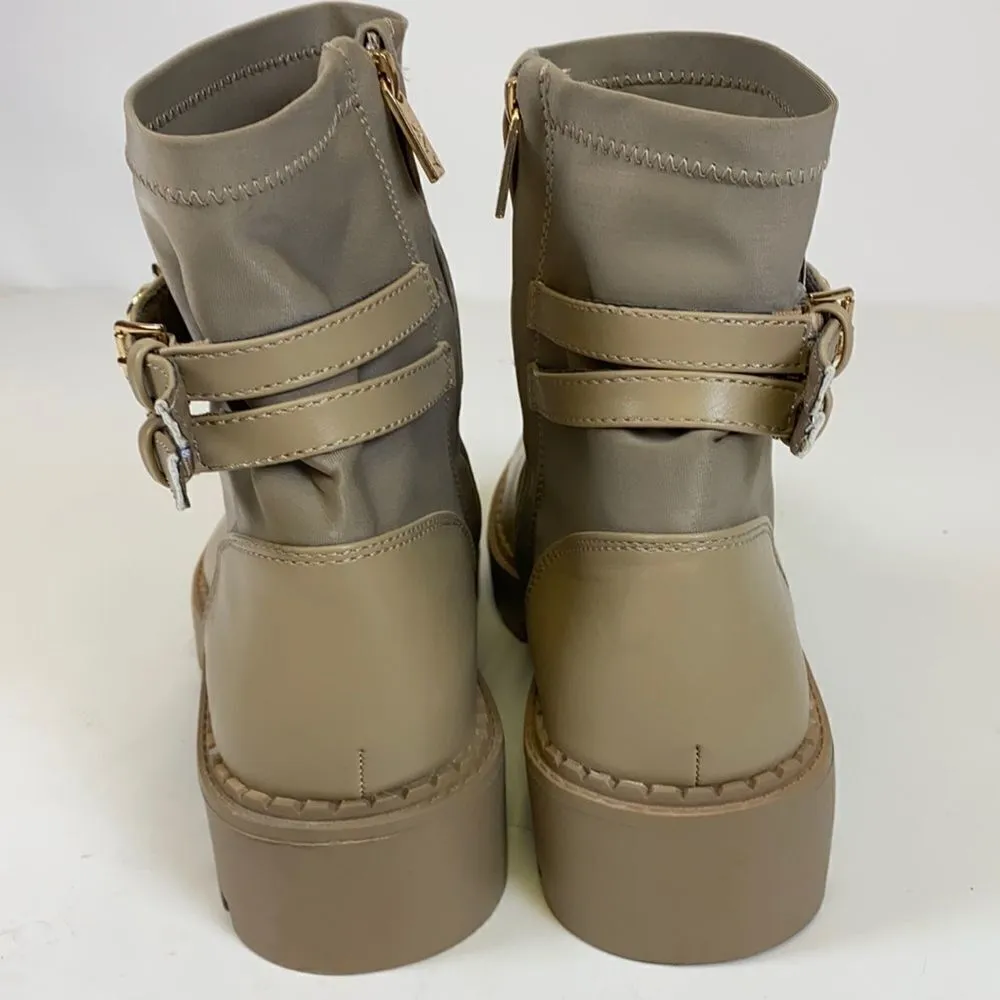 JONES NEW YORK Ollee Chain Link Ankle Boots, Cream Size 8.5M B23B - Image 6